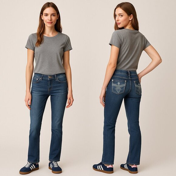 💎🌸 EARL JEANS Women’s Slim Boot Mid Rise Flap Pocket Jeans Size 6 ✨👖 - Picture 4 of 16